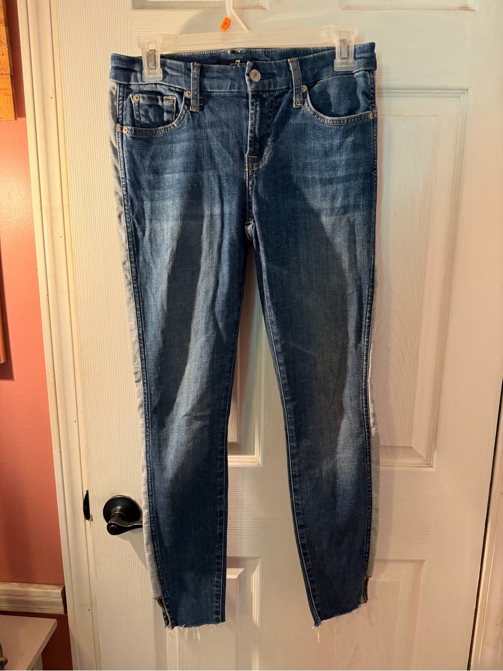 7 For All Mankind Dark Blue Skinny Jeans